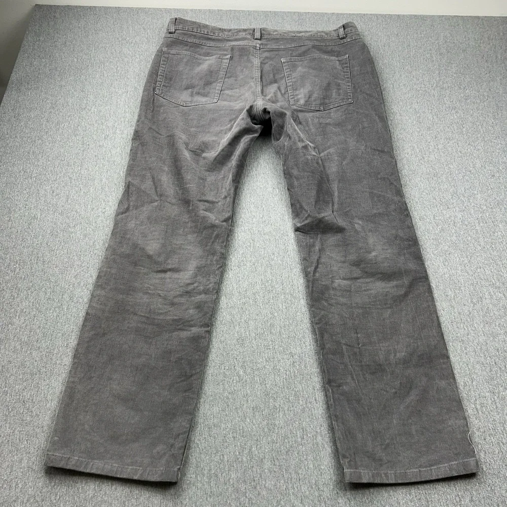 Brooks Brothers Pants Mens 36X30 Gray Corduroy Cotton Flat Front‎